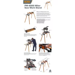 Tool Stands BORA Folding Portable Miter Saw Stand -Hot Sale Drill Bits Store bora tool stands pm 4000 fa 1000