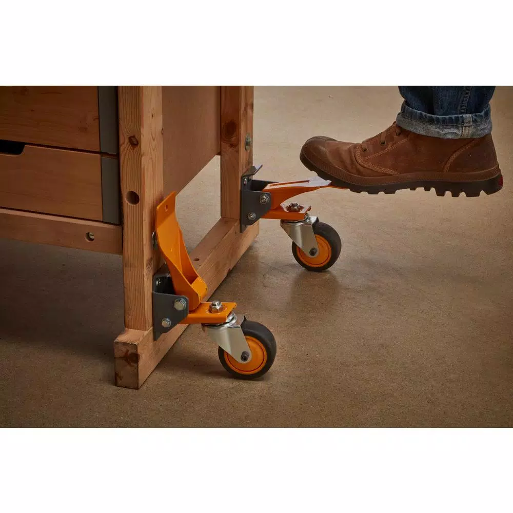 Tool Stands BORA Steel Universal Rolling Mobile Base Caster Kit 4 Tool Stands BORA Steel Universal Rolling Mobile Base Caster Kit - Image 2