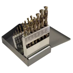Drill Bits CLE-LINE 1802 Cobalt Heavy-Duty 135-degree Split Point 1/16 In. – 1/2 In. X 32 Bit Set (15-Piece)