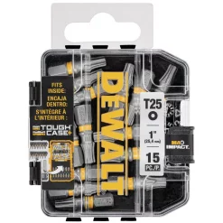 Drill Bits DEWALT MAX IMPACT 1 In. #25 Torx Bit (15-Piece) With Small Bulk Storage Case -Hot Sale Drill Bits Store dewalt screwdriver bits dwa1tx25mi 15 40 1000