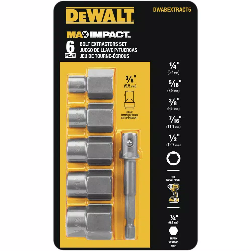 Drill Bits DEWALT MAX IMPACT Screwdriving Set (30-Piece) With MAX IMPACT Extractor Set (5-Piece) 6 Drill Bits DEWALT MAX IMPACT Screwdriving Set (30-Piece) With MAX IMPACT Extractor Set (5-Piece) - Image 4