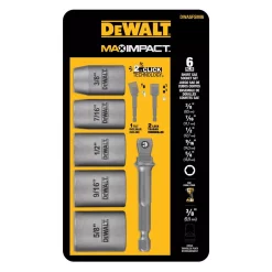Drill Bits DEWALT MAX Impact 3/8 In. Carbon Steel Drive Socket Set (6-Piece) With 1/4 In. Adapter -Hot Sale Drill Bits Store dewalt screwdriver bits dwasfsmi6 1d 1000