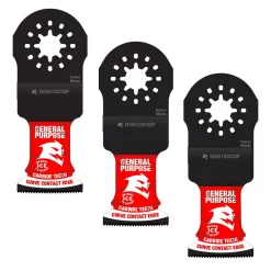 Oscillating Tool Attachments DIABLO 1-1/4 In. Universal Fit Carbide Oscillating Blades For General Purpose Cuts (3-Pack)