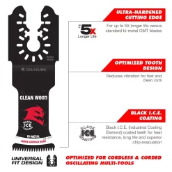 Oscillating Tool Attachments DIABLO 1-1/4 In. Universal Fit Bi-Metal Oscillating Blades For Clean Wood (3-Pack) -Hot Sale Drill Bits Store diablo oscillating tool attachments dou125jbw3 c3 1000