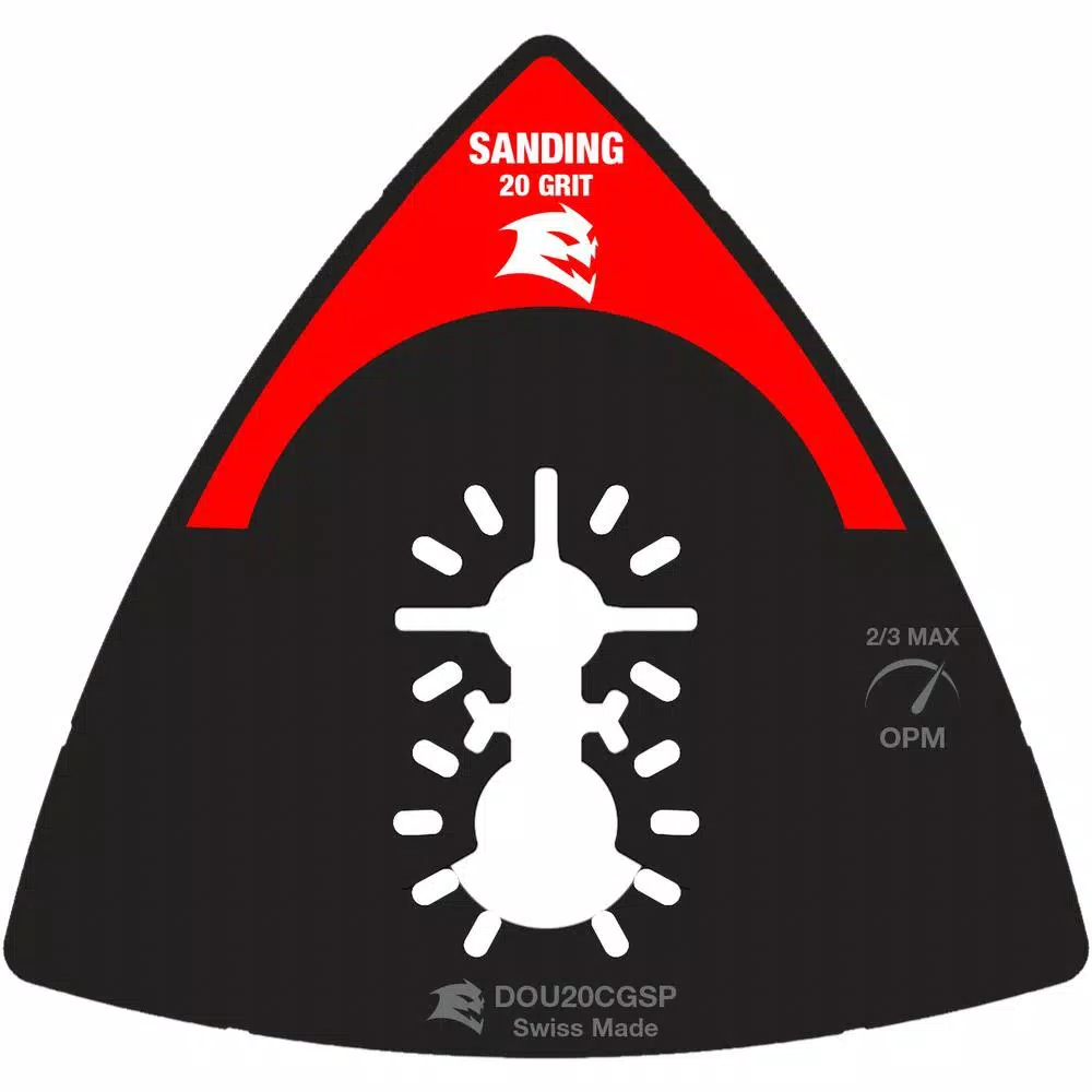 Oscillating Tool Attachments DIABLO 3-1/2 In. 20-Grit Universal Fit Carbide Grit Oscillating Sanding Plate 3 Oscillating Tool Attachments DIABLO 3-1/2 In. 20-Grit Universal Fit Carbide Grit Oscillating Sanding Plate