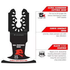 Oscillating Tool Attachments DIABLO 2-1/2 In. Universal Fit Bi-Metal Oscillating Blades For Nail-Embedded Wood (3-Pack) -Hot Sale Drill Bits Store diablo oscillating tool attachments dou250bw3 c3 1000