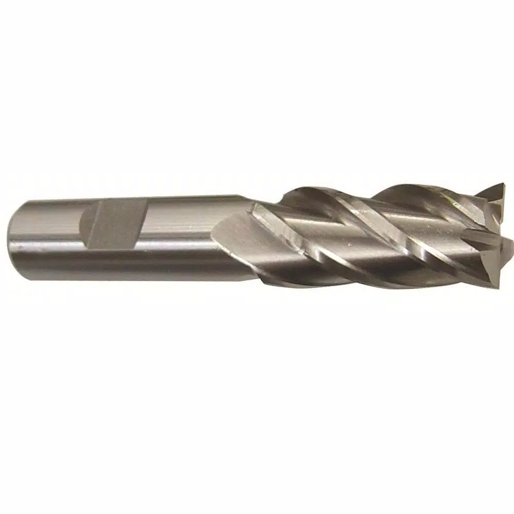 Drill Bits Drill America 7/8 In. X 3/4 In. Shank High Speed Steel End Mill Specialty Bit With 4-Flute 4 Drill Bits Drill America 7/8 In. X 3/4 In. Shank High Speed Steel End Mill Specialty Bit With 4-Flute - Image 2
