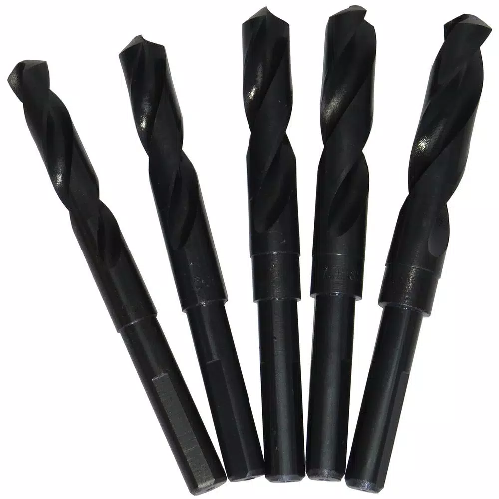 Drill Bits Drill America 14 Mm β 18 Mm High Speed Steel Black Oxide Reduced Shank Drill Bit Set (5-Piece) 3 Drill Bits Drill America 14 Mm β 18 Mm High Speed Steel Black Oxide Reduced Shank Drill Bit Set (5-Piece)