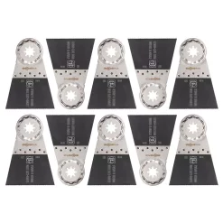 Oscillating Tool Attachments FEIN 2-9/16 In. E-Cut Long-Life Saw Blade Starlock Plus (10-Pack)