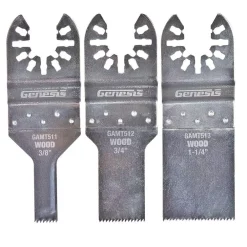 Oscillating Tool Attachments Genesis Universal Quick-Fit Flush Cut Blade Assortment Pack (3-Piece)
