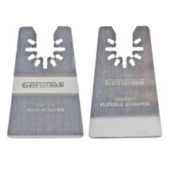 Oscillating Tool Attachments Genesis Universal Quick-Fit Scraper Blade Set With Rigid Scraper And Flexible Scraper (2-Piece)