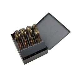 Drill Bits Gyros High Speed Steel Black Oxide Reduced Shank Drill Bit Set (8-Piece)