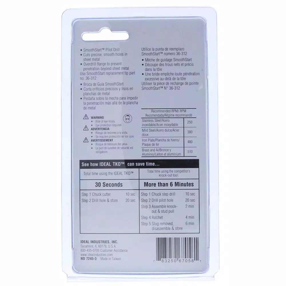 Drill Bits Ideal TKO 7/8 In. Carbide-Tipped Hole Cutter 7 Drill Bits Ideal TKO 7/8 In. Carbide-Tipped Hole Cutter - Image 5