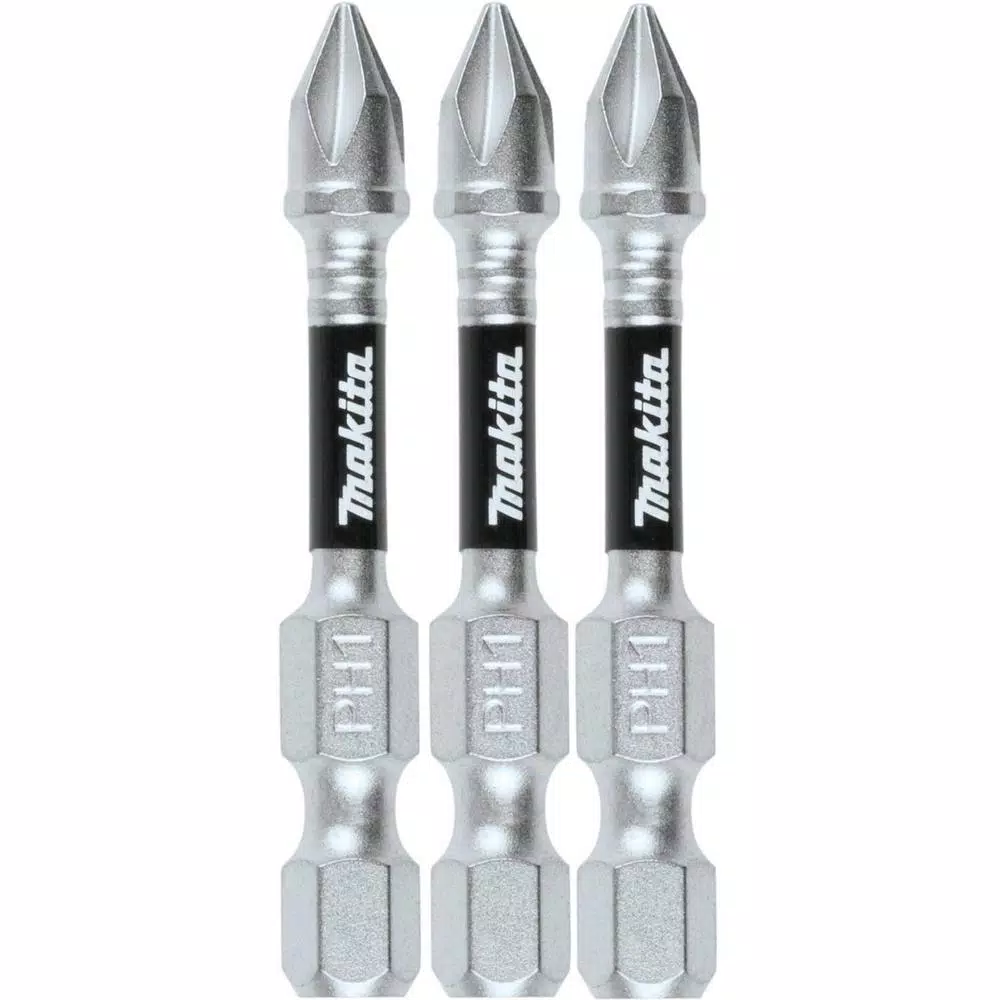 Drill Bits Makita Impact XPS #1 Phillips 2 In. Power Bit (3-Pack) 3 Drill Bits Makita Impact XPS #1 Phillips 2 In. Power Bit (3-Pack)