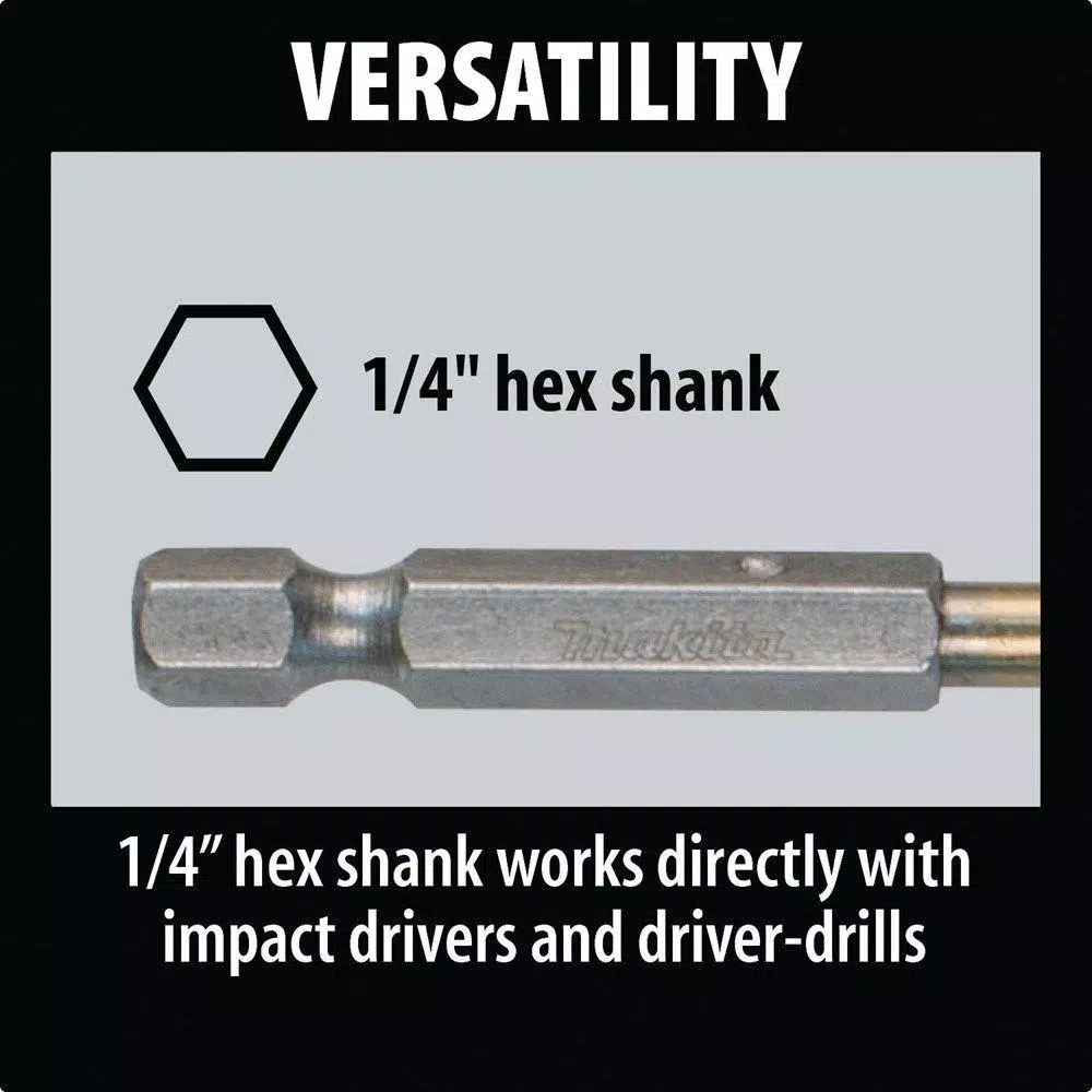 Drill Bits Makita 1/8 In. Titanium Coated Drill Bit And 1/4 In. Hex Shank 7 Drill Bits Makita 1/8 In. Titanium Coated Drill Bit And 1/4 In. Hex Shank - Image 5