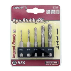 Drill Bits Milescraft Metal Stubby Bit Set With 1/4 In. Hex Shaft (5-Piece) 5 Drill Bits Milescraft Metal Stubby Bit Set With 1/4 In. Hex Shaft (5-Piece) -Hot Sale Drill Bits Store milescraft auger bits 2320 c3 1000