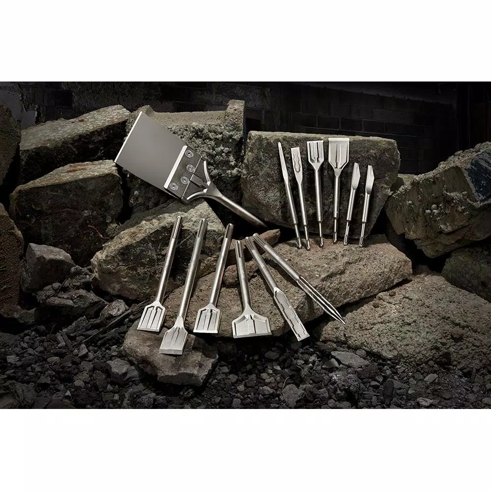 Drill Attachments Milwaukee 3/8 In. X 8 In. SDS-Plus SLEDGE Steel Mortar Knife Chisel Bit 10 Drill Attachments Milwaukee 3/8 In. X 8 In. SDS-Plus SLEDGE Steel Mortar Knife Chisel Bit - Image 8