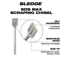 Drill Bits Milwaukee 2 In. X 12 In. SDS-Max SLEDGE Steel Demo Scraping Chisel -Hot Sale Drill Bits Store milwaukee masonry drill bits 48 62 4089 40 1000