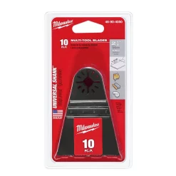 Oscillating Tool Attachments Milwaukee 2-1/2 In. Oscillating Tool Bi-Metal Cutting Blade For Wood And Metal (10-Pack)