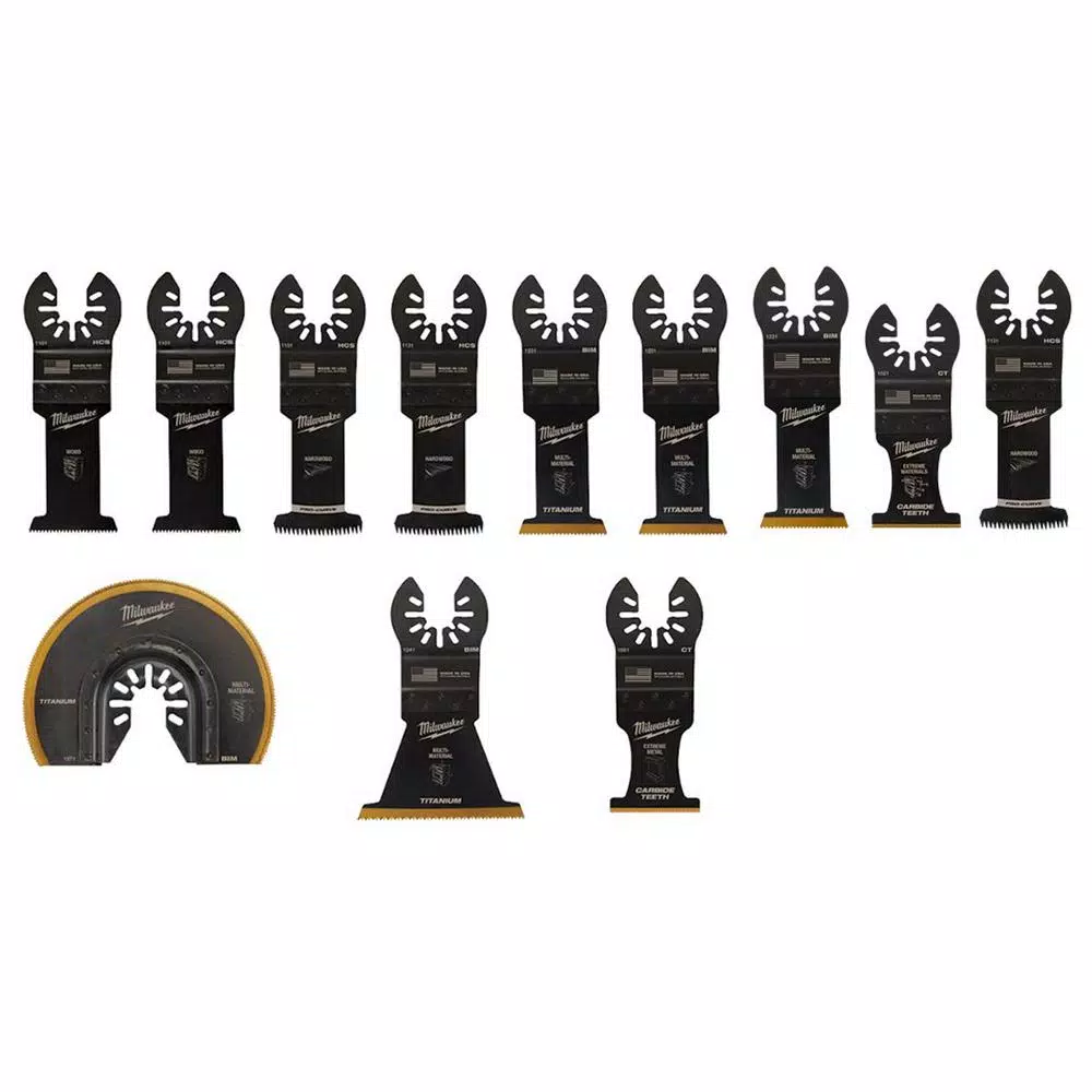 Oscillating Tool Attachments Milwaukee Oscillating Multi-Tool Blade Starter Kit (12-Piece) 3 Oscillating Tool Attachments Milwaukee Oscillating Multi-Tool Blade Starter Kit (12-Piece)
