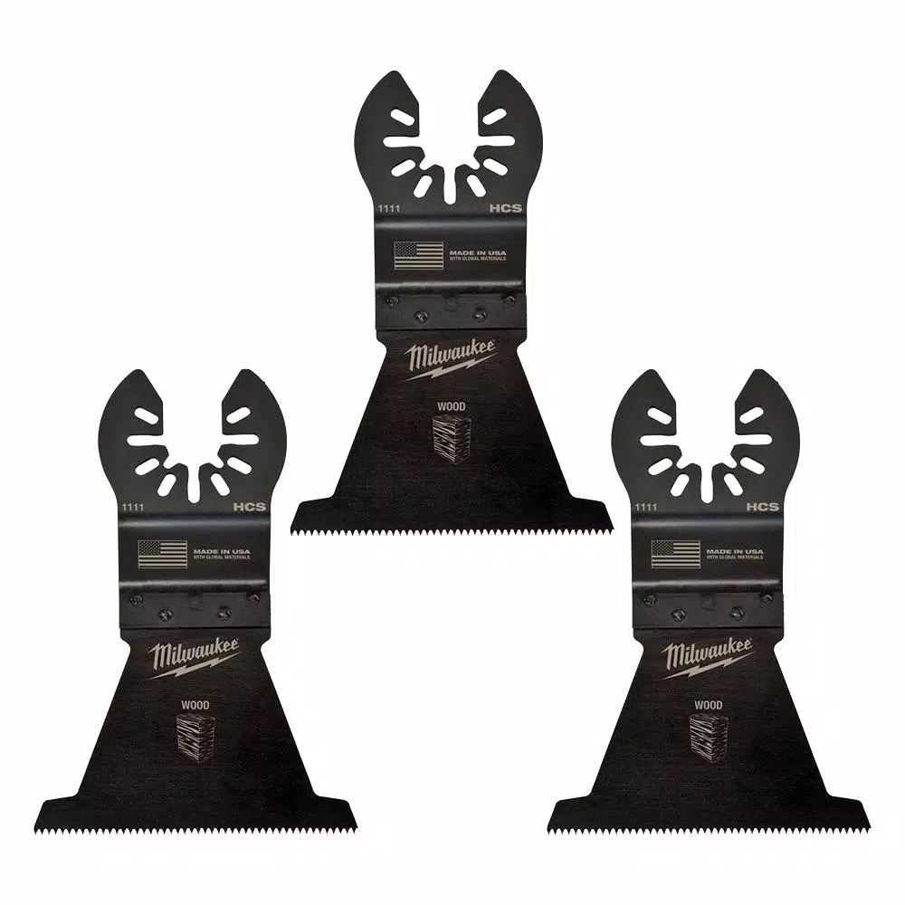 Oscillating Tool Attachments Milwaukee 2-1/2 In. High Carbon Steel Universal Fit Wood Cutting Oscillating Multi-Tool Blade (3-Pack) 7 Oscillating Tool Attachments Milwaukee 2-1/2 In. High Carbon Steel Universal Fit Wood Cutting Oscillating Multi-Tool Blade (3-Pack) - Image 5