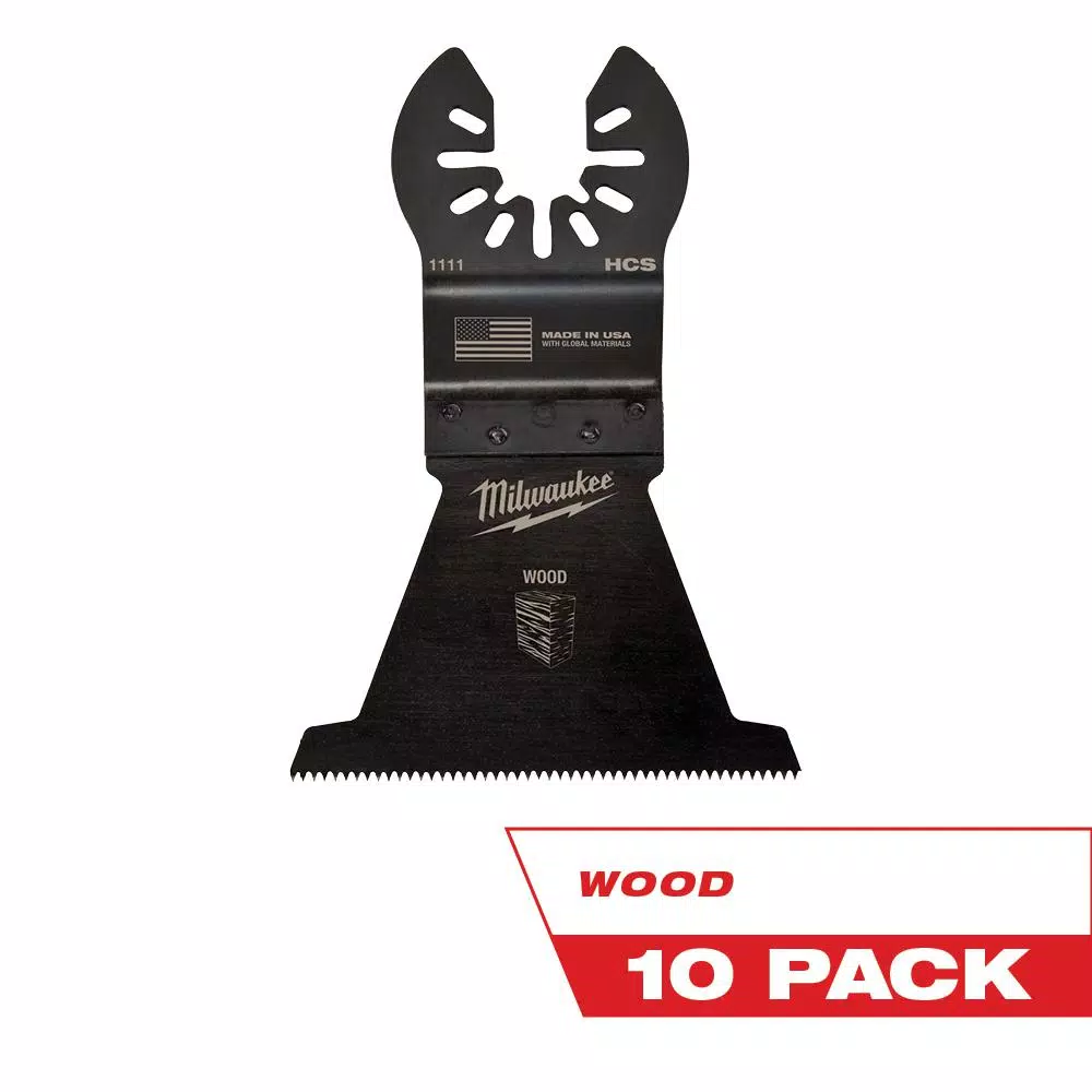 Oscillating Tool Attachments Milwaukee 2-1/2 In. High Carbon Steel Universal Fit Wood Cutting Oscillating Multi-Tool Blade (10-Pack) 3 Oscillating Tool Attachments Milwaukee 2-1/2 In. High Carbon Steel Universal Fit Wood Cutting Oscillating Multi-Tool Blade (10-Pack)