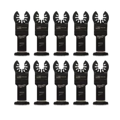 Oscillating Tool Attachments Milwaukee 1-3/8 In. High Carbon Steel Universal Fit Japanese Teeth Hardwood Cutting Oscillating Multi-Tool Blade (10-Pack)