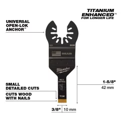 Oscillating Tool Attachments Milwaukee 3/8 In. Titanium Bi-Metal Universal Fit Wood And Metal Cutting Oscillating Multi-Tool Blade (1-Pack) 9 Oscillating Tool Attachments Milwaukee 3/8 In. Titanium Bi-Metal Universal Fit Wood And Metal Cutting Oscillating Multi-Tool Blade (1-Pack) -Hot Sale Drill Bits Store milwaukee oscillating tool attachments 49 25 1201 40 1000