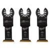 Oscillating Tool Attachments Milwaukee 1-3/8 In. Titanium Bi-Metal Universal Fit Wood And Metal Cutting Oscillating Multi-Tool Blade (3-Pack)