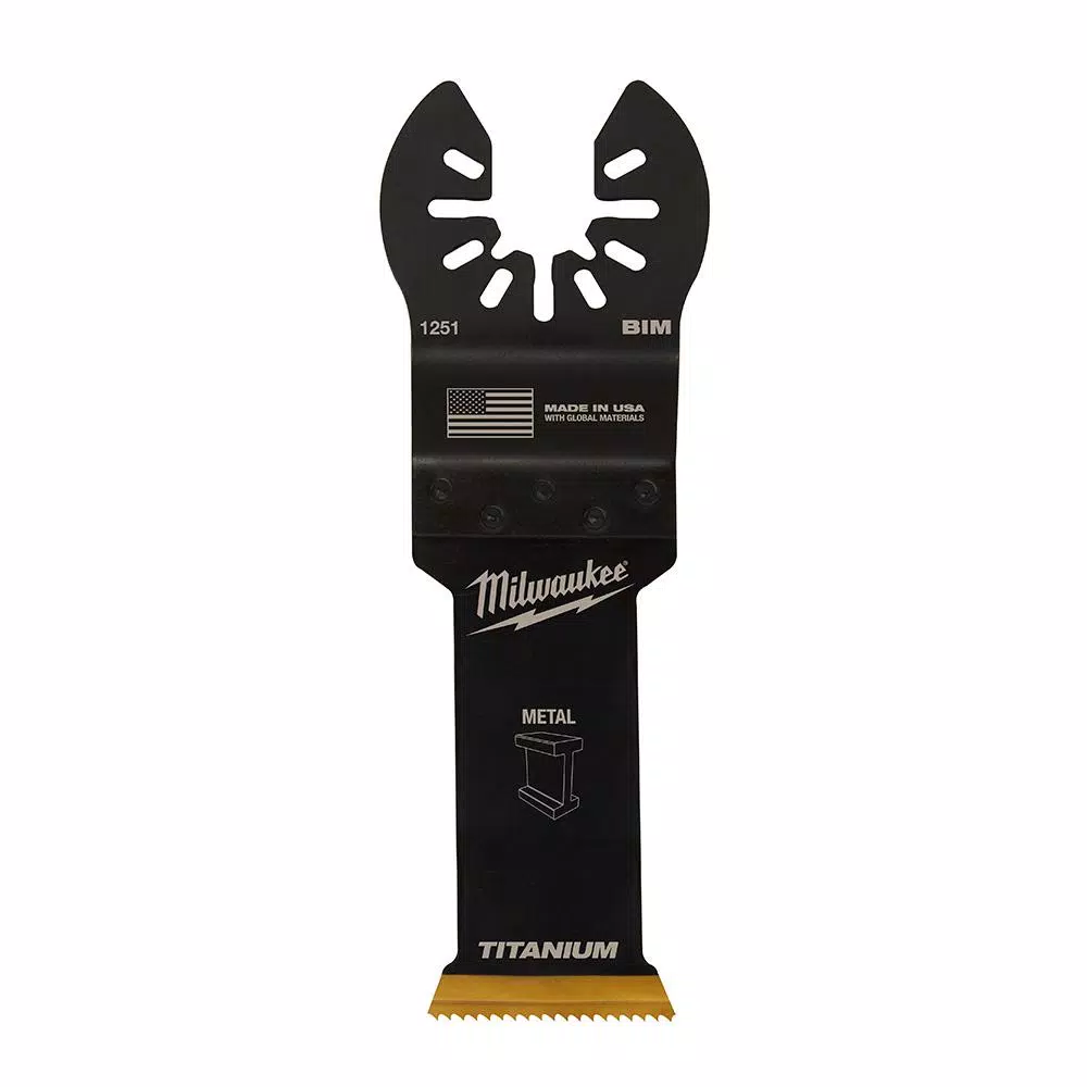 Oscillating Tool Attachments Milwaukee 1-1/8 In. Titanium Bi-Metal Universal Fit Wood And Metal Cutting Oscillating Multi-Tool Blade (1-Pack) 3 Oscillating Tool Attachments Milwaukee 1-1/8 In. Titanium Bi-Metal Universal Fit Wood And Metal Cutting Oscillating Multi-Tool Blade (1-Pack)
