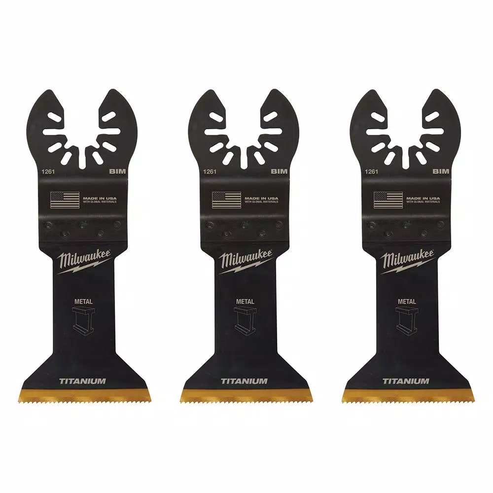 Oscillating Tool Attachments Milwaukee 1-3/4 In. Titanium Bi-Metal Universal Fit Metal Cutting Oscillating Multi-Tool Blade (3-Pack) 7 Oscillating Tool Attachments Milwaukee 1-3/4 In. Titanium Bi-Metal Universal Fit Metal Cutting Oscillating Multi-Tool Blade (3-Pack) - Image 5