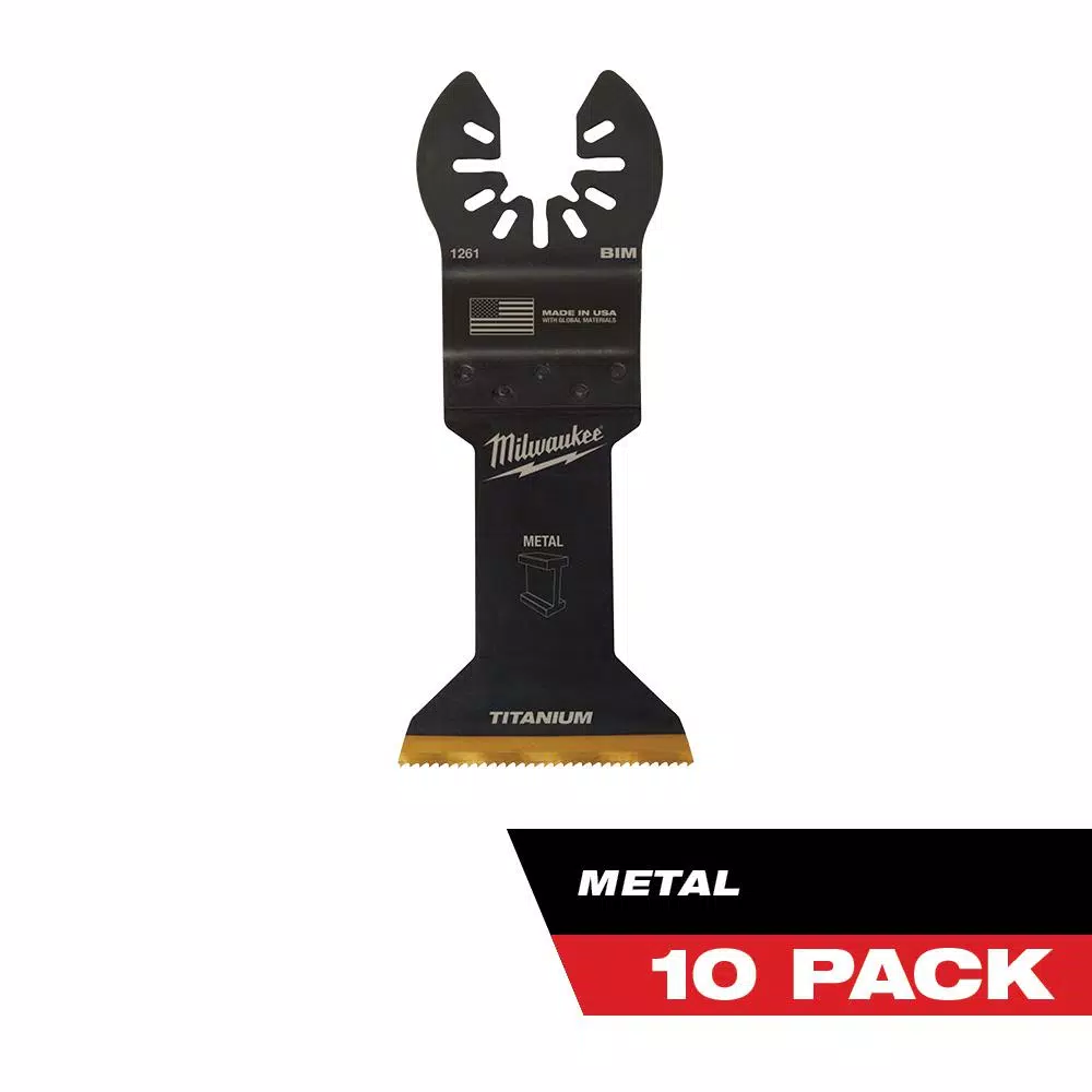 Oscillating Tool Attachments Milwaukee 1-3/4 In. Titanium Bi-Metal Universal Fit Metal Cutting Oscillating Multi-Tool Blade (10-Pack) 3 Oscillating Tool Attachments Milwaukee 1-3/4 In. Titanium Bi-Metal Universal Fit Metal Cutting Oscillating Multi-Tool Blade (10-Pack)