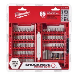 Drill Bits Milwaukee SHOCKWAVE IMPACT DUTY Steel Driver Bit Set (65-Piece) -Hot Sale Drill Bits Store milwaukee screwdriver bits 48 32 4026 40 1000