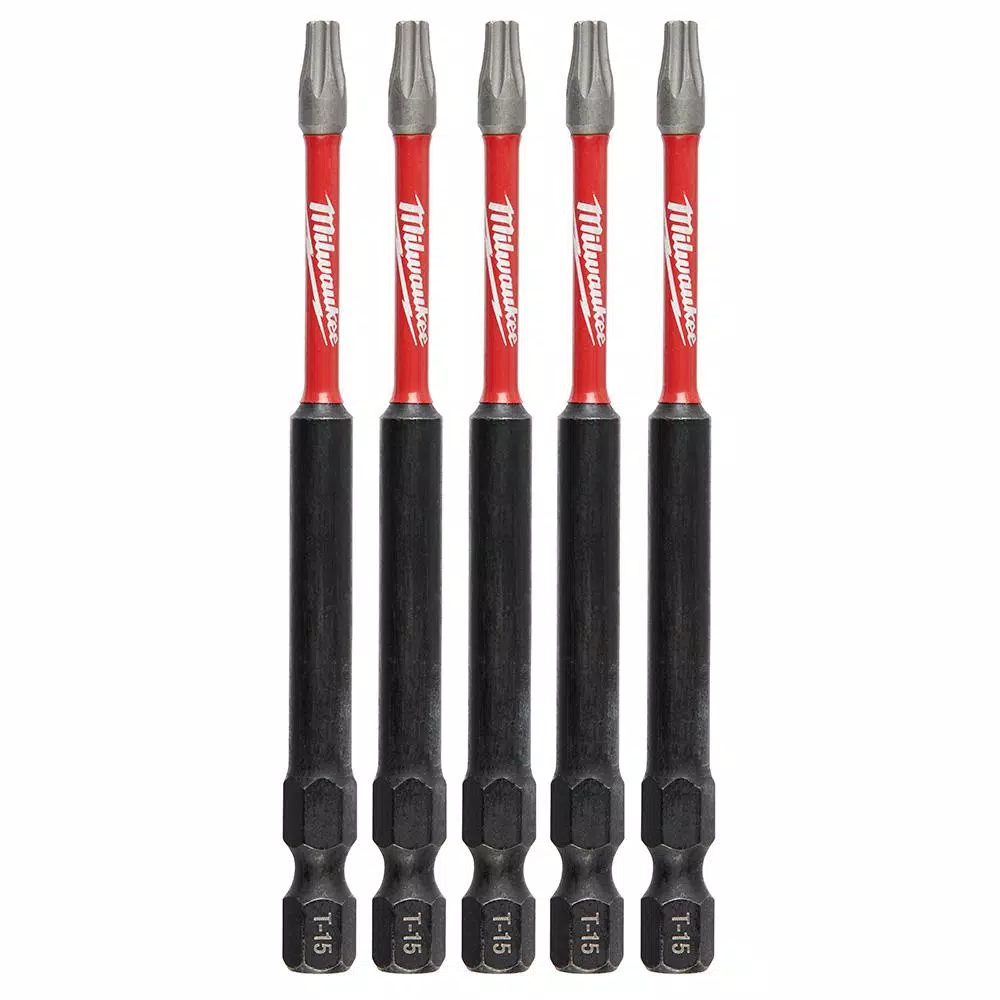 Drill Bits Milwaukee SHOCKWAVE Torx #15 3.5 In. Impact Duty Steel Screwdriver Bit (5-Pack) 3 Drill Bits Milwaukee SHOCKWAVE Torx #15 3.5 In. Impact Duty Steel Screwdriver Bit (5-Pack)