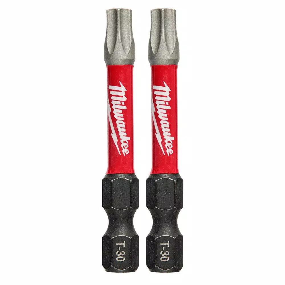 Drill Bits Milwaukee Shockwave T30 Torx 2 In. Power Bit (2-Pack) 3 Drill Bits Milwaukee Shockwave T30 Torx 2 In. Power Bit (2-Pack)
