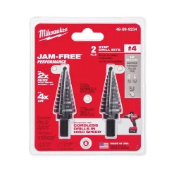 Drill Bits Milwaukee 3/16 In. – 7/8 In. X 1/16 In. #4 Step Drill Bit (2 Pack) -Hot Sale Drill Bits Store milwaukee step drill bits 48 89 9234 40 1000