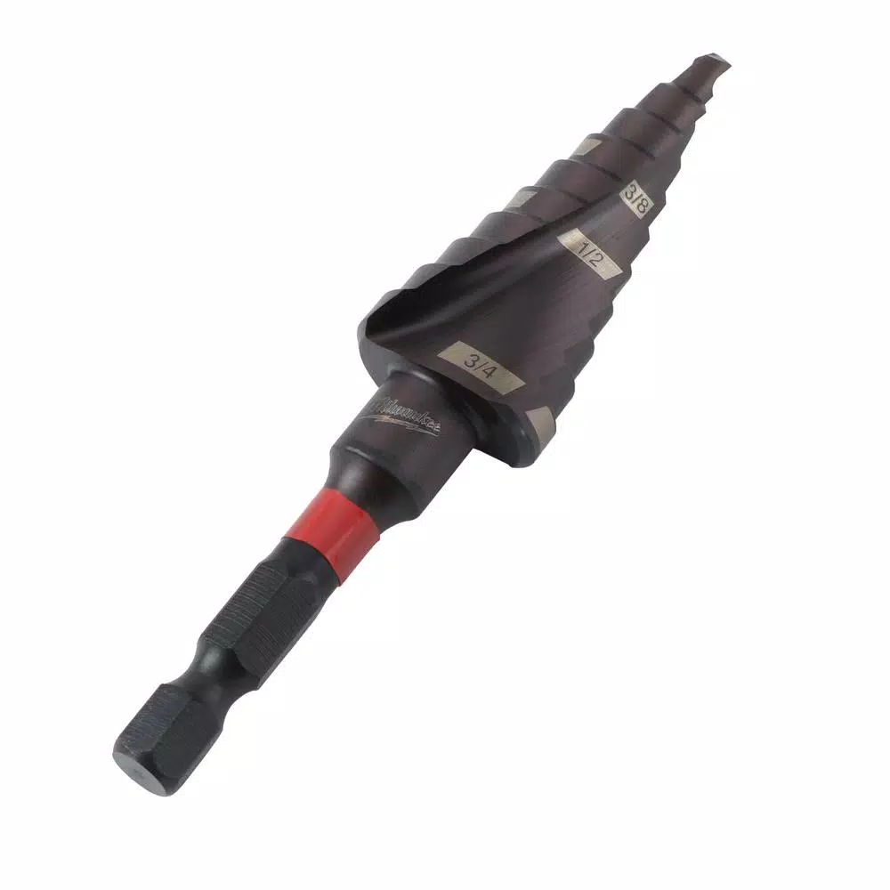Drill Bits Milwaukee 3/16 In. β 3/4 In. #3 Shockwave Impact Duty Titanium Step Bit 5 Drill Bits Milwaukee 3/16 In. β 3/4 In. #3 Shockwave Impact Duty Titanium Step Bit - Image 3