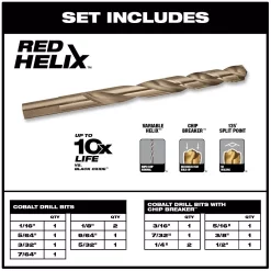 Drill Bits Milwaukee Titanium SHOCKWAVE Impact Duty Step Bit Kit With Cobalt Drill Bit Set (18-Piece) -Hot Sale Drill Bits Store milwaukee step drill bits 48 89 9257 48 89 2331 40 1000