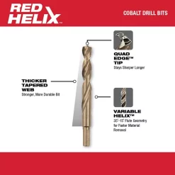 Drill Bits Milwaukee 9/64 In. Red Helix Cobalt Drill Bit -Hot Sale Drill Bits Store milwaukee twist drill bits 48 89 2306 40 1000