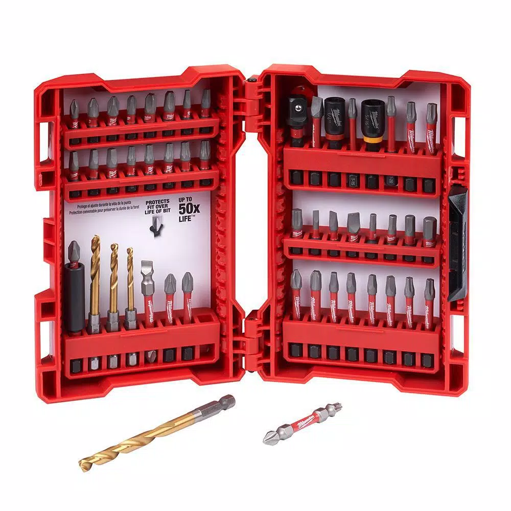 Drill Bits Milwaukee SHOCKWAVE Impact Duty Titanium Drill Bit Set With SHOCKWAVE Bit Set (73-Piece) 12 Drill Bits Milwaukee SHOCKWAVE Impact Duty Titanium Drill Bit Set With SHOCKWAVE Bit Set (73-Piece) - Image 10