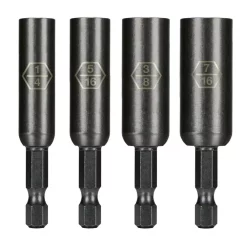 Drill Attachments Montana Brand Extended Magnetic Nut Driver Set (4-Piece)
