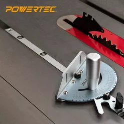 Saw Accessories POWERTEC Universal Table Saw Miter Gauge Assembly Miter Gauge With 27 Angle Stops -Hot Sale Drill Bits Store powertec saw accessories 71142 1f 1000