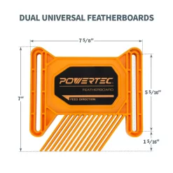Saw Accessories POWERTEC Dual Universal Featherboards For Multi-Functional Woodworking With Flex And Miter Lock System (2-Pack) -Hot Sale Drill Bits Store powertec saw accessories 71393 4f 1000