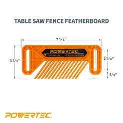 Saw Accessories POWERTEC Table Saw Fence Featherboard (2-Pack) -Hot Sale Drill Bits Store powertec saw accessories 71553 44 1000