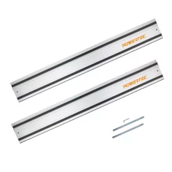 Saw Tracks POWERTEC 55 In. Track Saw Guide Rail With Connector For Makita Or Festool Track Saw (2-Pack)