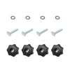 Saw Tracks POWERTEC T-Track Knob Kit With 7 Star 5/16 In.-18 Threaded Knob, Bolts And Washers For Woodworking Jigs And Fixtures (Set Of 4)