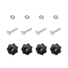 Saw Tracks POWERTEC T-Track Knob Kit With 7 Star 1/4 In. -20 Threaded Knobs, Bolts And Washers For Woodworking Jigs And Fixtures (Set Of 4) -Hot Sale Drill Bits Store powertec saw tracks 71484 64 1000