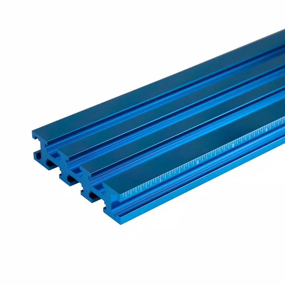 Saw Tracks POWERTEC 3 In. X 24 In. Aluminum Multi T-Track Fence For Jigs And Fixtures With Laser Measured Left To Right 4 Saw Tracks POWERTEC 3 In. X 24 In. Aluminum Multi T-Track Fence For Jigs And Fixtures With Laser Measured Left To Right - Image 2