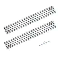 Saw Tracks POWERTEC 55 In. Aluminum Extruded Guide Rail Joining Set Compatible With DeWalt Track Saws