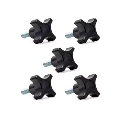 Saw Tracks POWERTEC 5/16 In.-18, 4-Point Stud Knob (5-Pack)